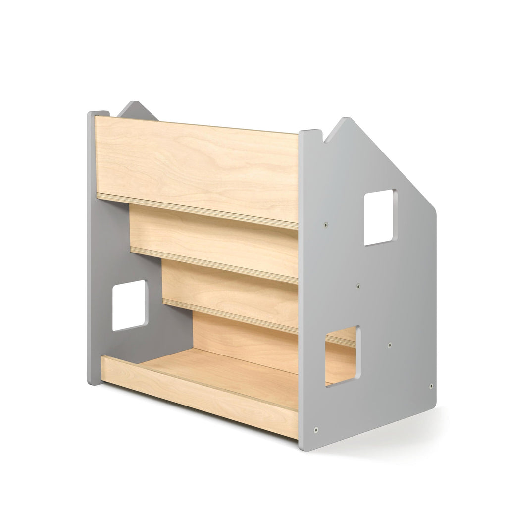 Bücherregal nach Montessori - Weiß und Grau – Grå – BusyKids