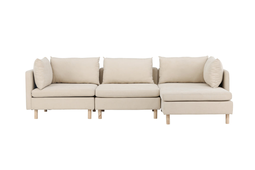 Zero 3-sits L-soffa Beige
