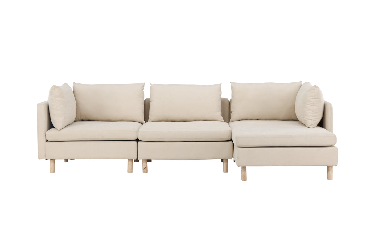 Zero 3-sits L-soffa Beige