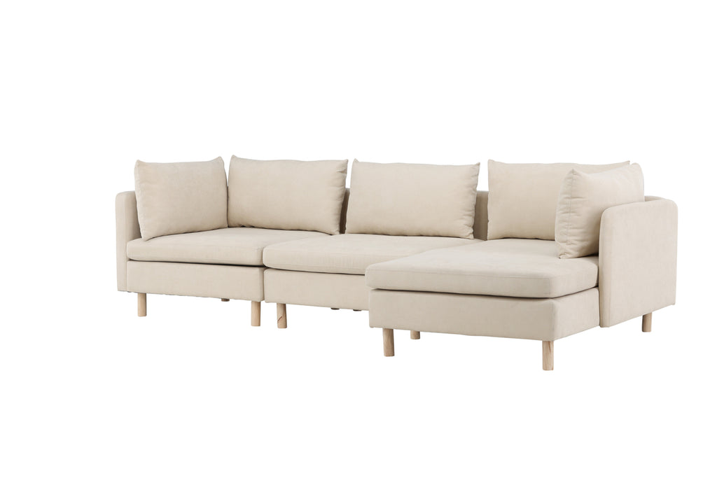 Zero 3-sits L-soffa Beige