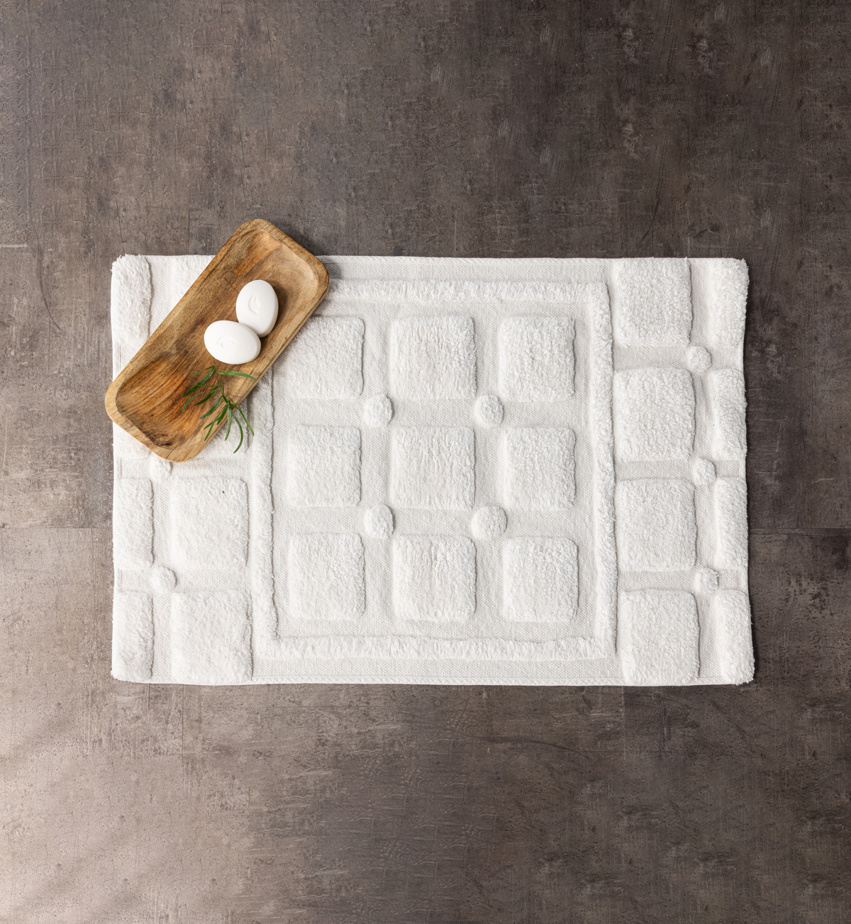 Putte Rektangulära Mattor 90 x 60 Vit