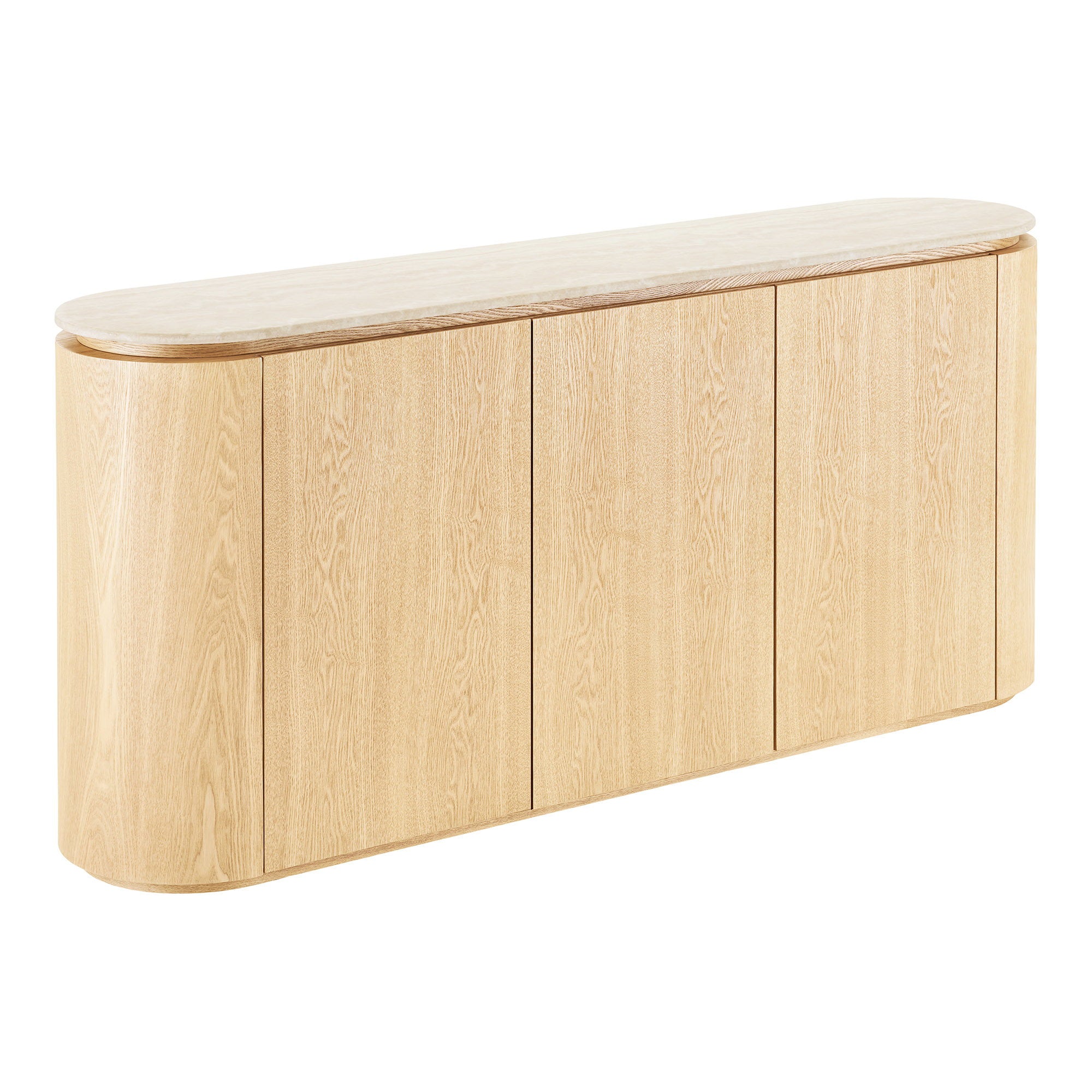 Larvik Skänk i Natur Ek / Off-White – 180x40x85 cm