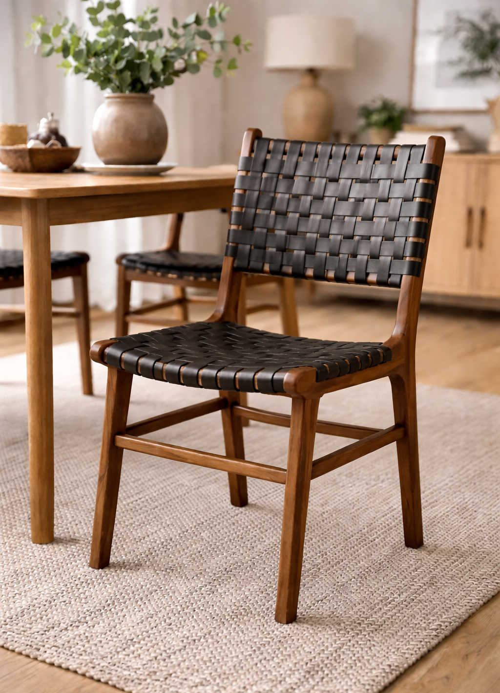 Perugia Matstol – Natur / Svart