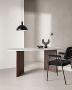 Grönvik Ovala Matbord 180 x 90 Ljusgrå