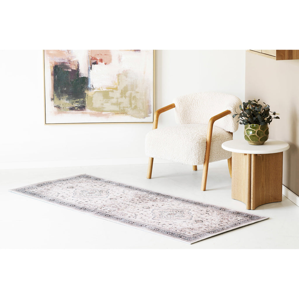 Havana Hallway Runner – Off white / Beige / Dammblå