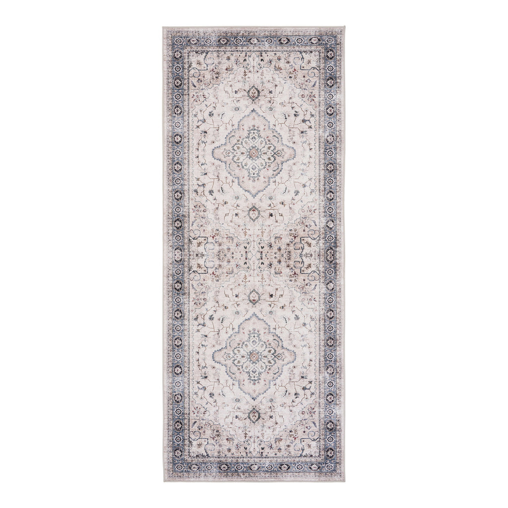 Havana Hallway Runner – Off white / Beige / Dammblå
