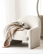 Almora Pläd – Beige / Guldorange