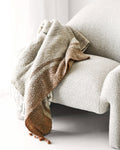 Almora Pläd – Beige / Guldorange