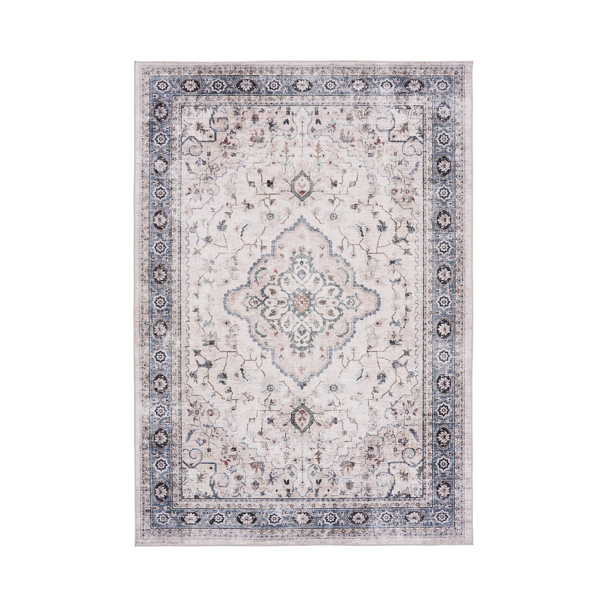 Havana Matta – Off white / Beige / Dammblå (160 x 230 cm)