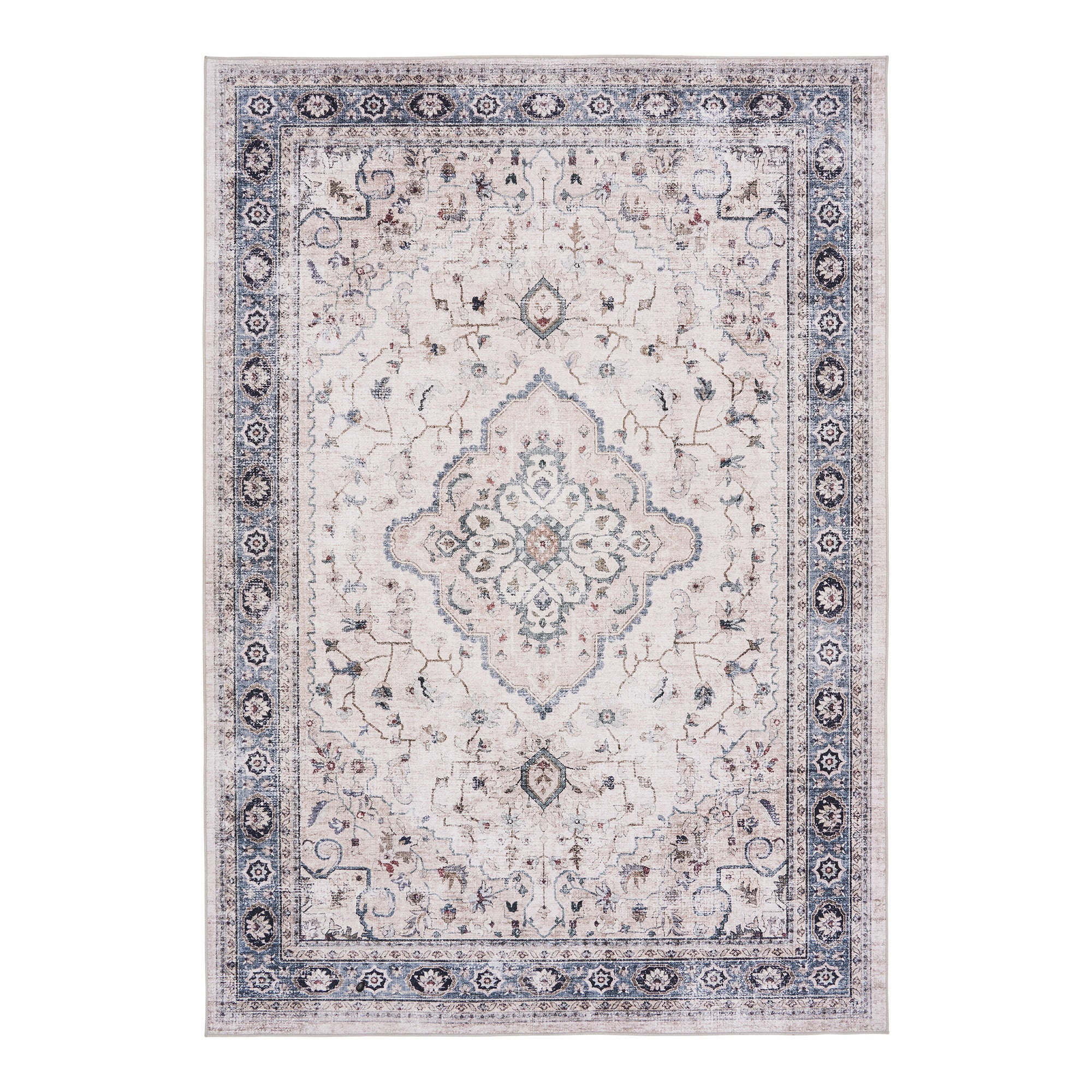 Havana Matta – Off white / Beige / Dammblå (200 x 300 cm)