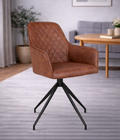 Harbo Matstol med snurrfunktion – Vintage Brun PU