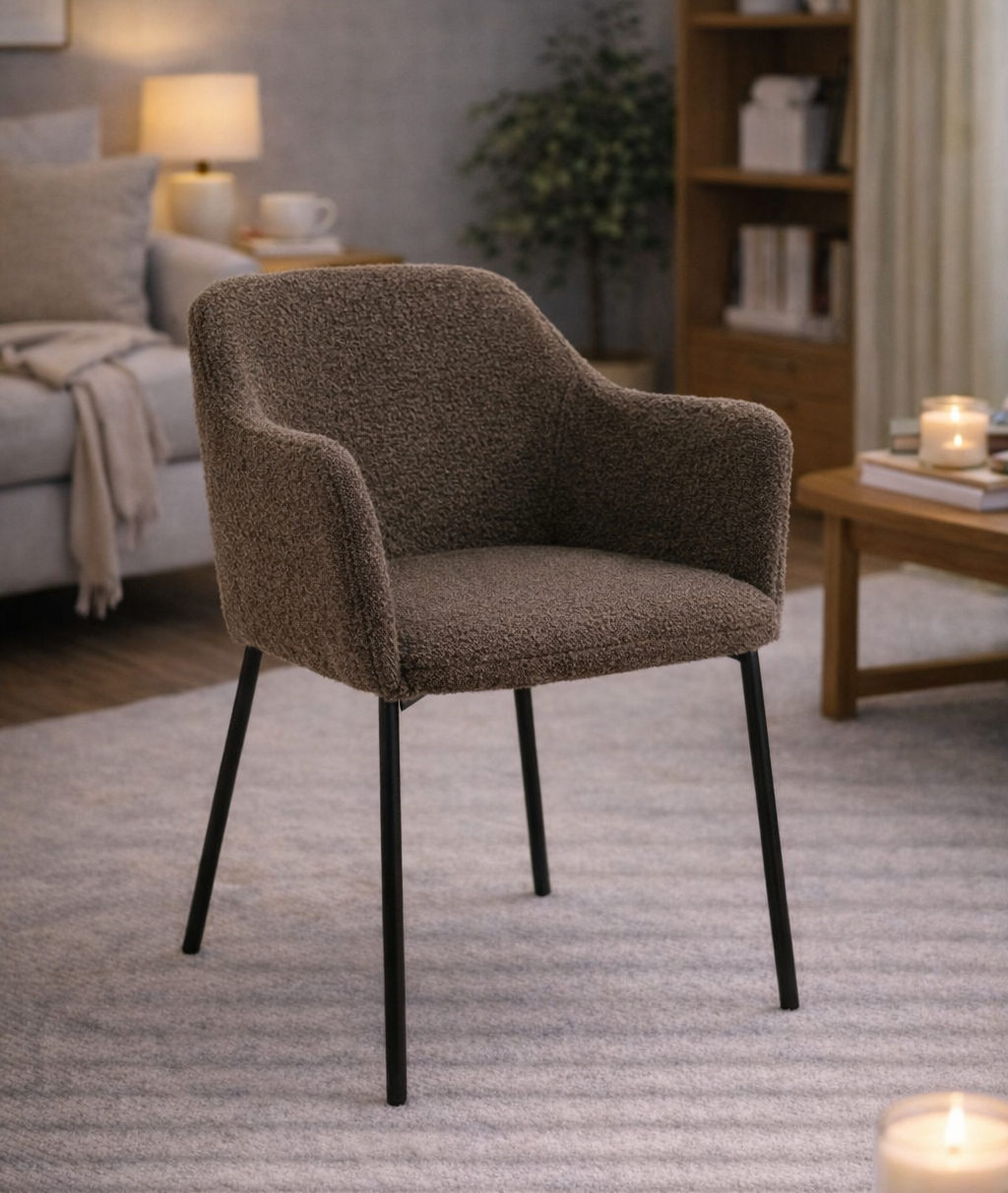 Melilla Matstol – Brun Bouclé