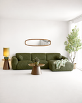 Clyde Lounge Soffa – Olivgrön (Högerdivan)