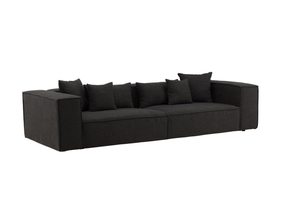 Gillholmen 4-sitssoffa – Svart Bouclé