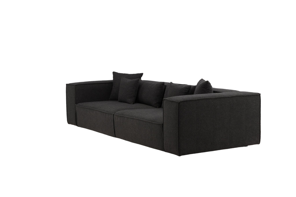 Gillholmen 4-sitssoffa – Svart Bouclé