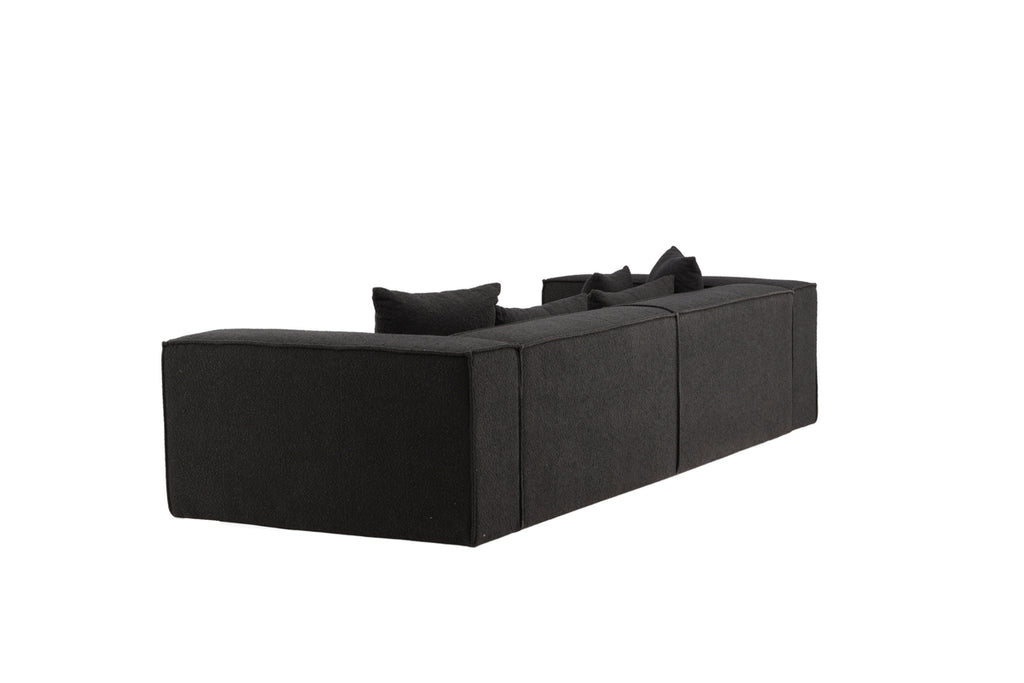 Gillholmen 4-sitssoffa – Svart Bouclé