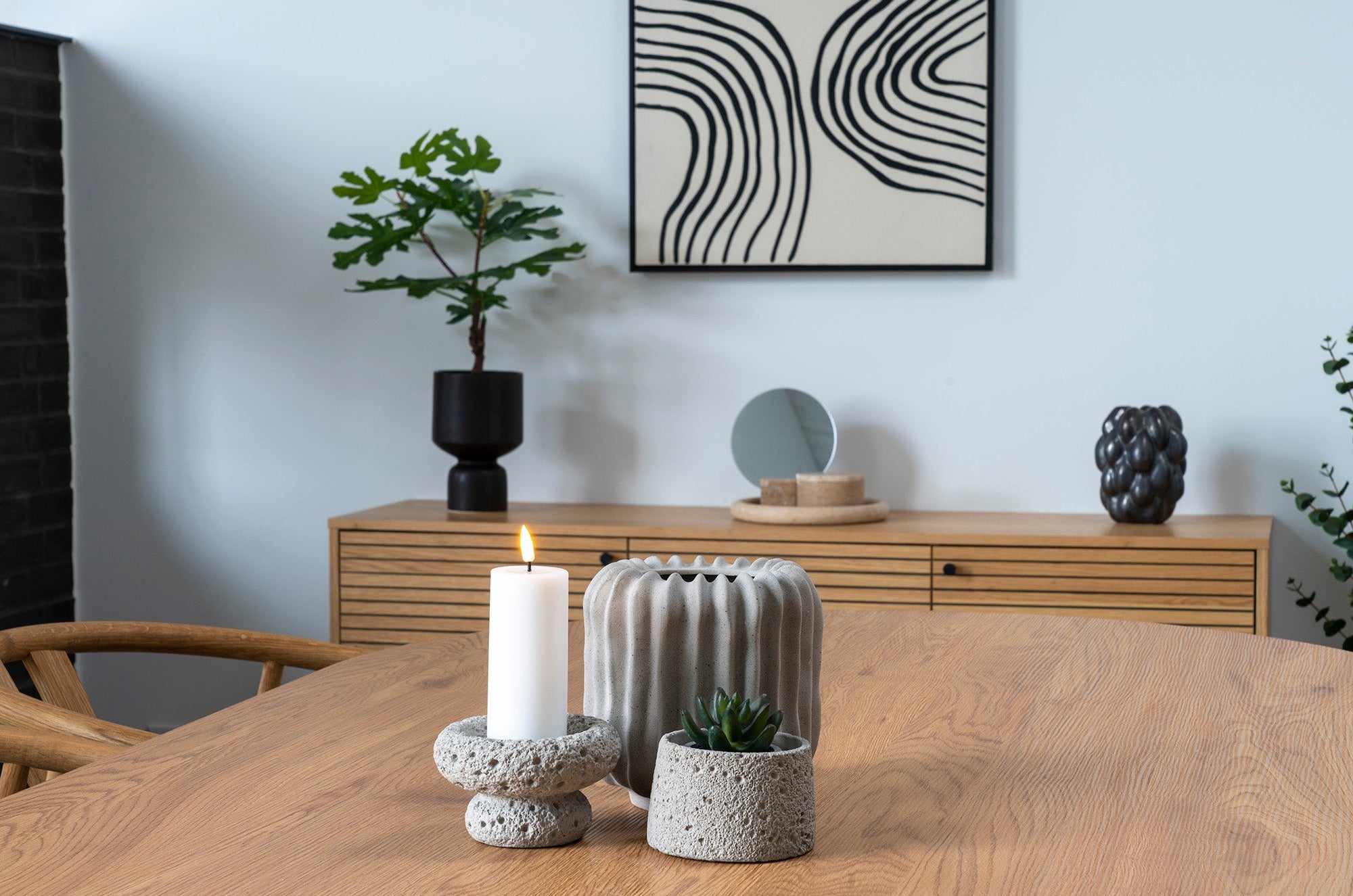 Bordspegel Travertin