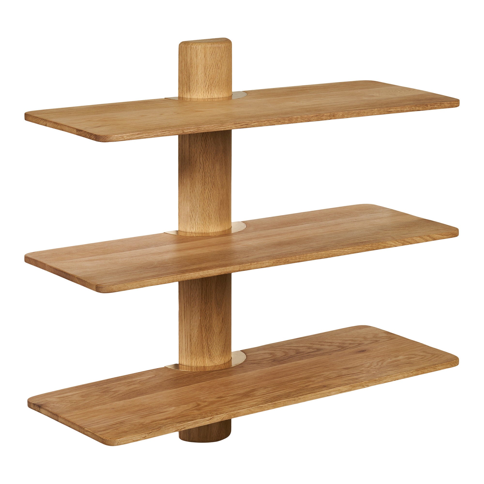 Calcata Väggmonterad Hylla i Ek med 3 Hyllplan – 55x55x22 cm