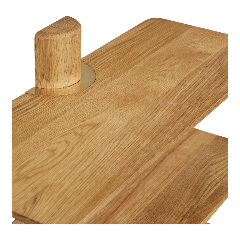 Calcata Väggmonterad Hylla i Ek med 3 Hyllplan – 55x55x22 cm