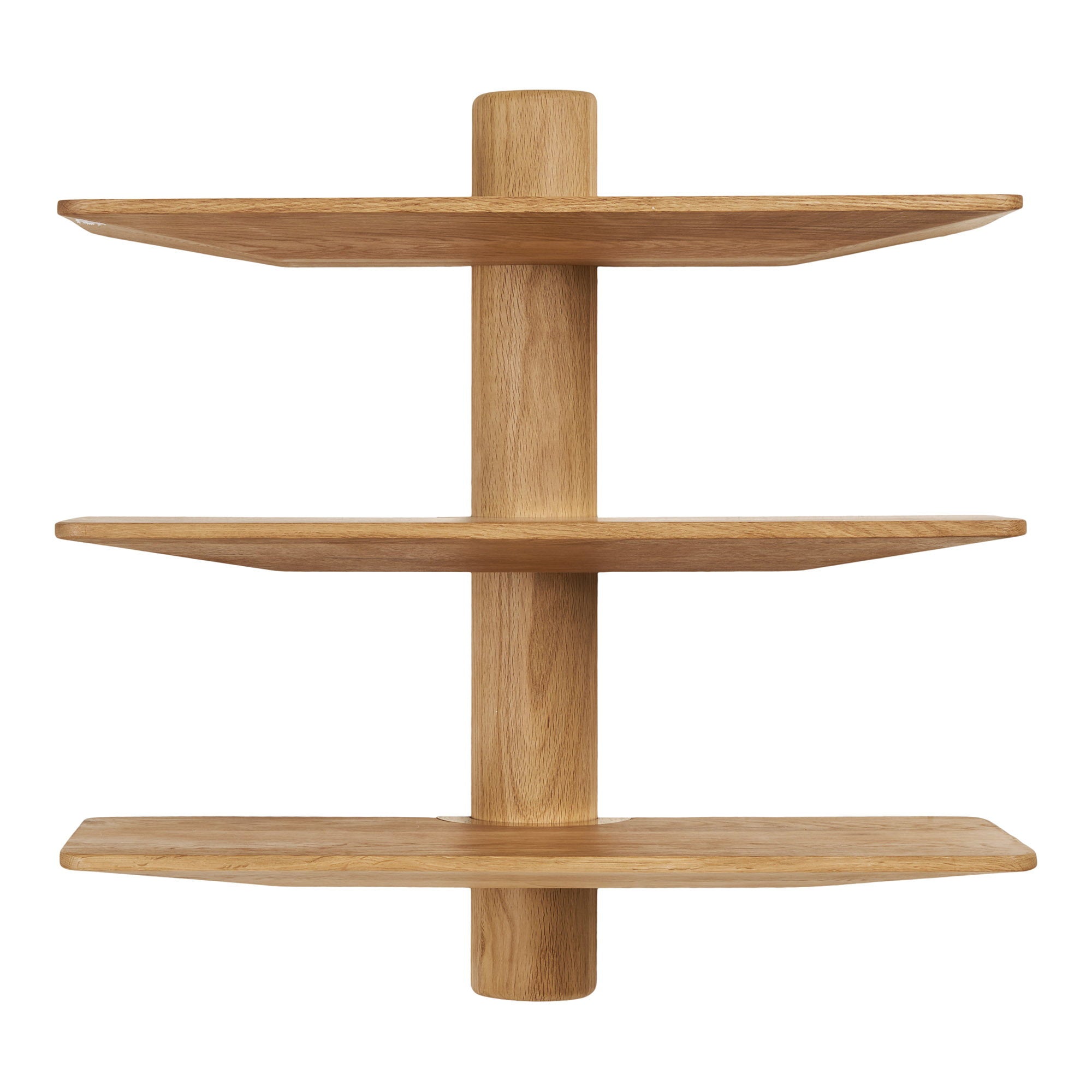 Calcata Väggmonterad Hylla i Ek med 3 Hyllplan – 55x55x22 cm