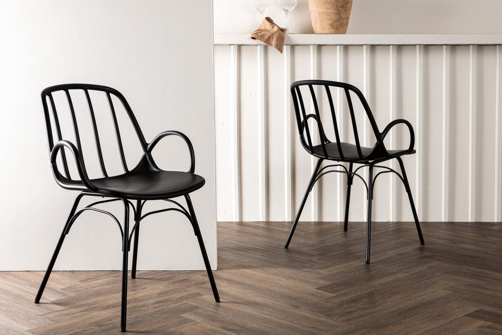 Dyrön Matstolar 2-pack Svart