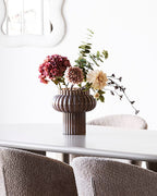 Brun Munblåst Glas Vas