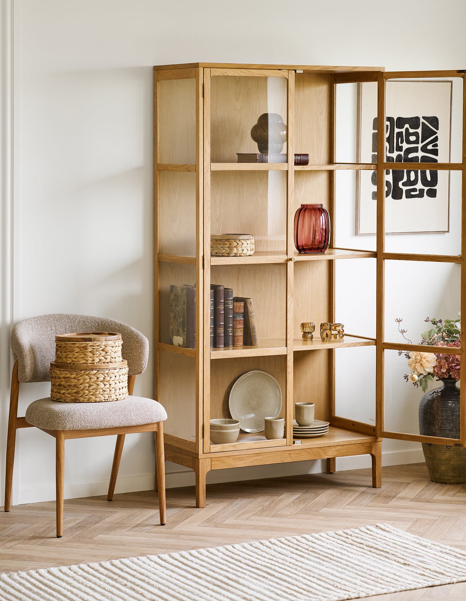 Rödfärgat Munblåst Vas