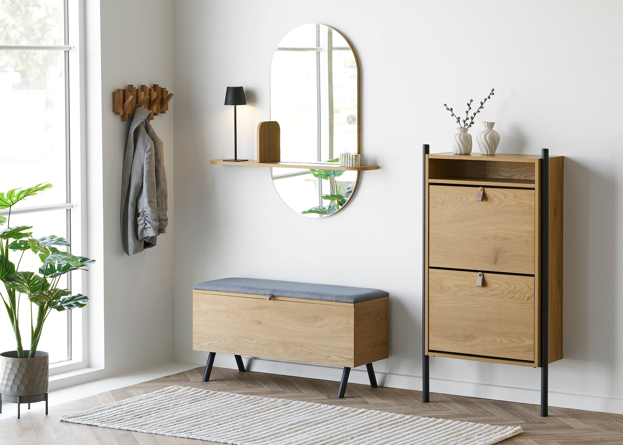 Caltra Klädhängare – Natur Ek