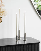 Ljusstakar – Silver (Set om 3)