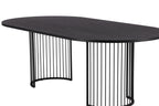Hamneskär Ovala Matbord 220 x 110 Svart