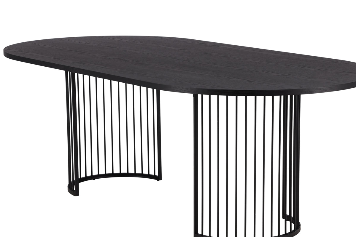 Hamneskär Ovala Matbord 220 x 110 Svart