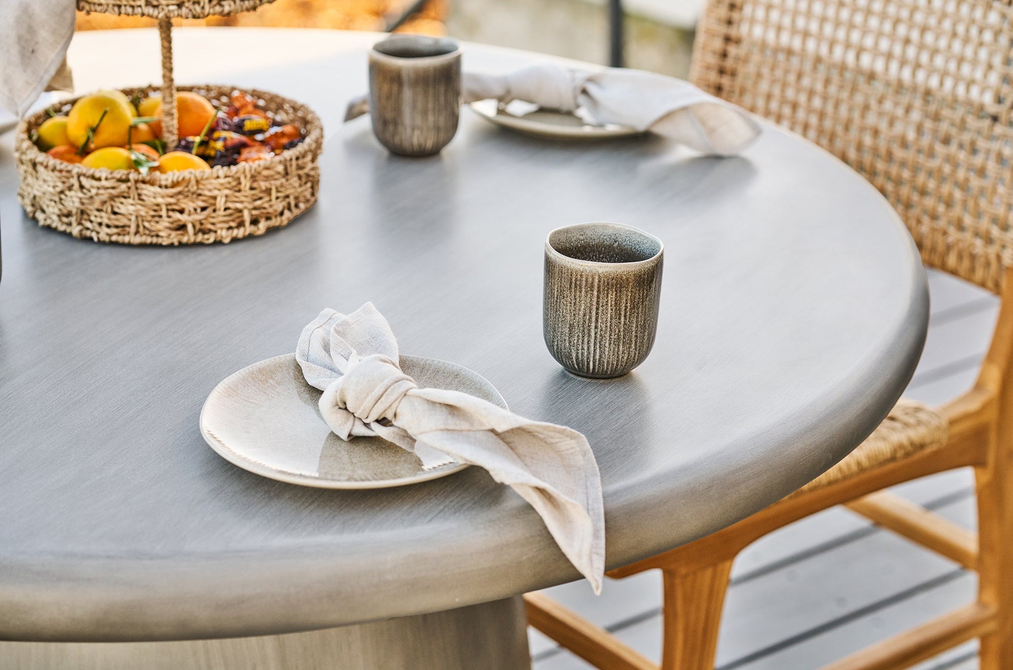 Viola Lunch Tallrik – Beige (Set om 4) 21cm