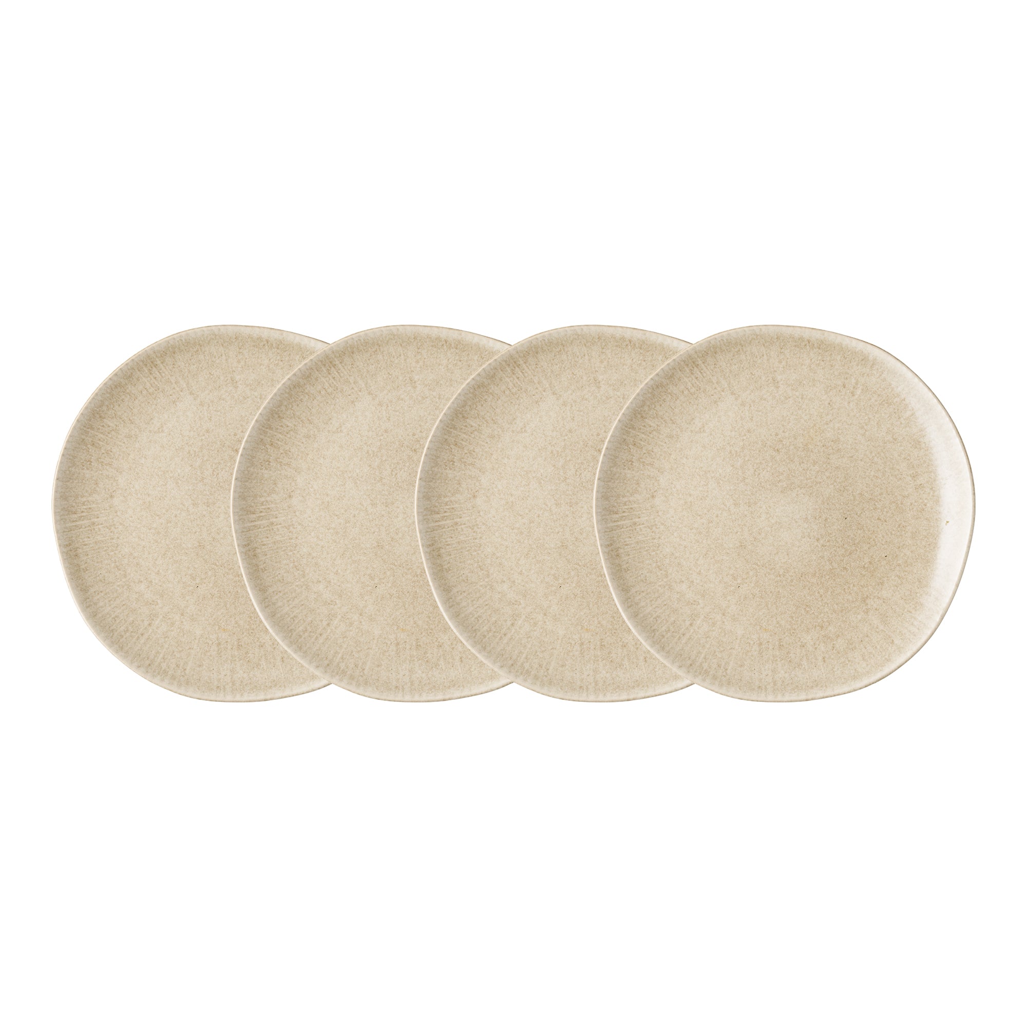 Viola Lunch Tallrik – Beige (Set om 4) 21cm