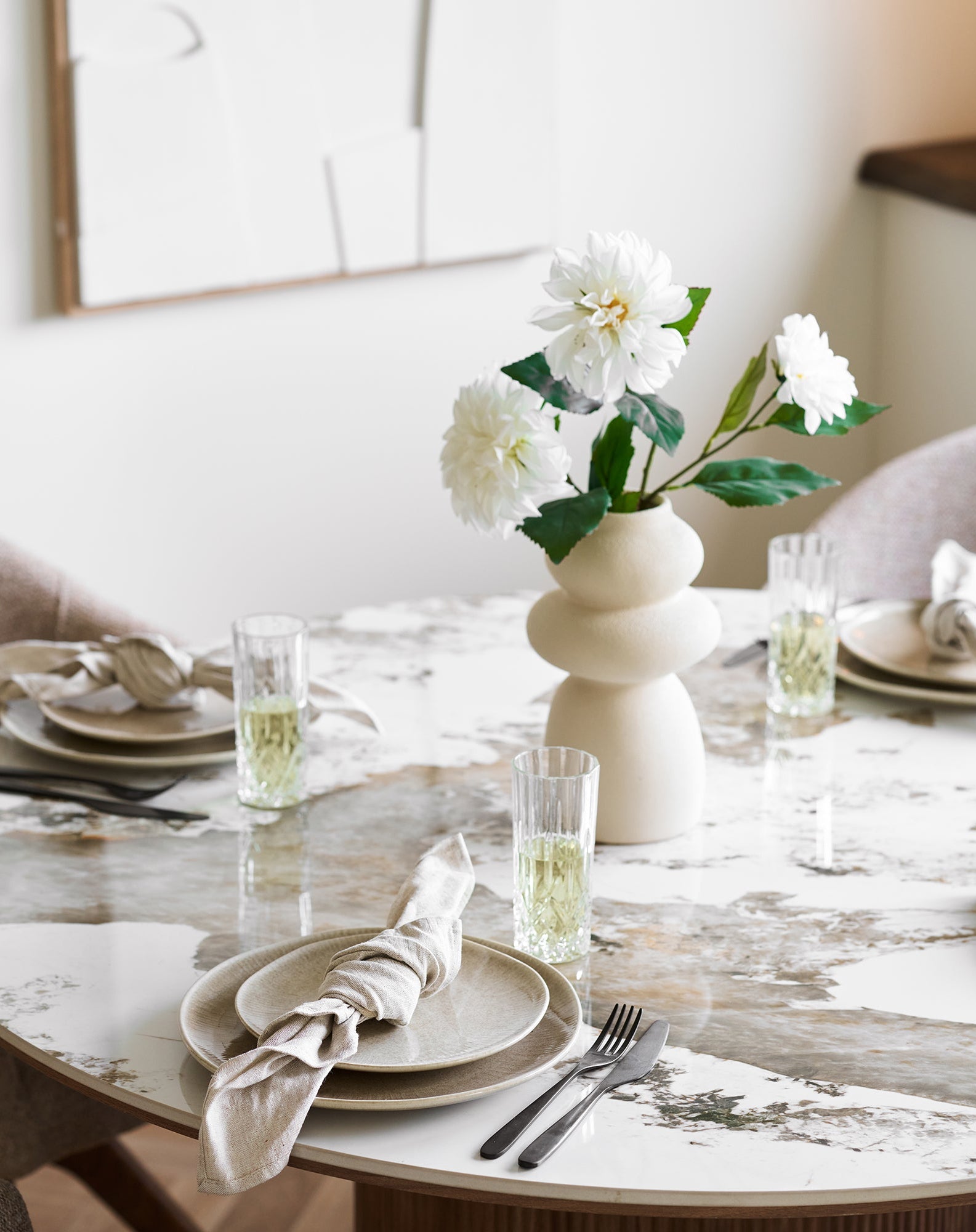 Viola Middagstallrik – Beige (Set om 4) 27cm