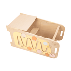Lärtorn PLAY XL 5-i-1 med aktivitetspanel – mint och gul, 89 cm – Gelb – BusyKids