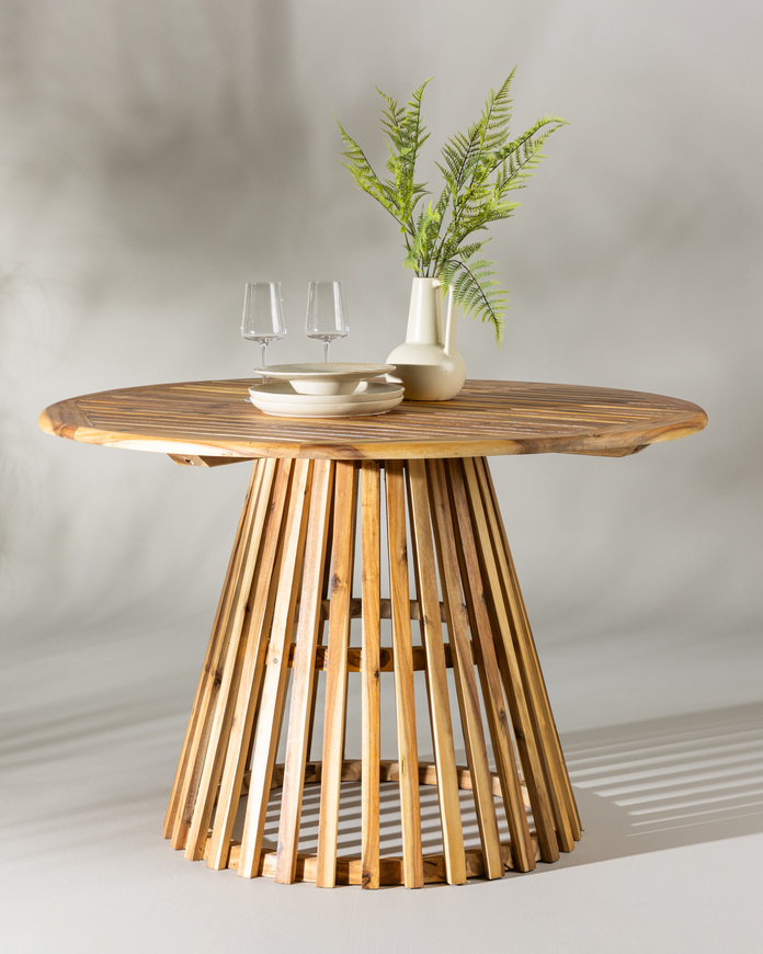 Lumpur Matbord ⌀120 Natur Akacia