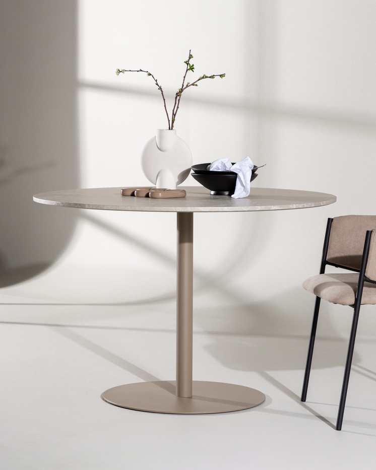 Lycke Matbord ⌀110 Beige