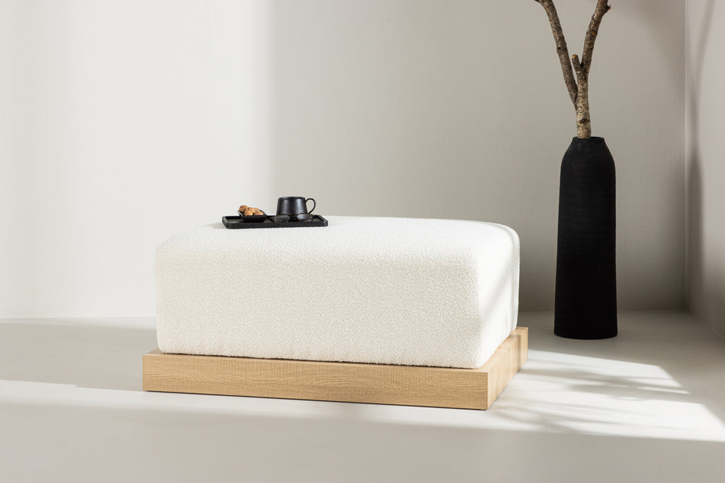 Ivy Ottoman 70 x 45 x 100 Vit