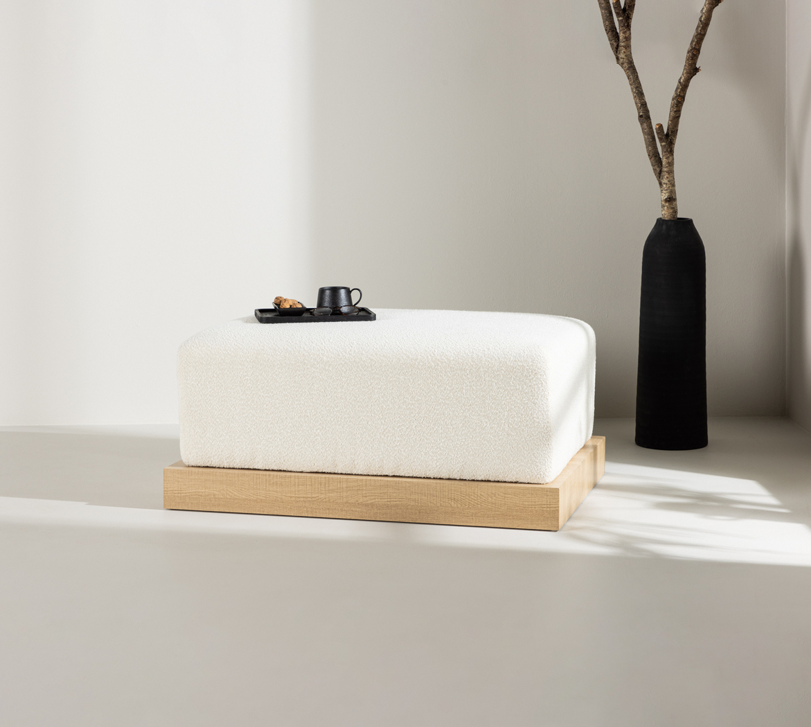 Ivy Ottoman 70 x 45 x 100 Vit