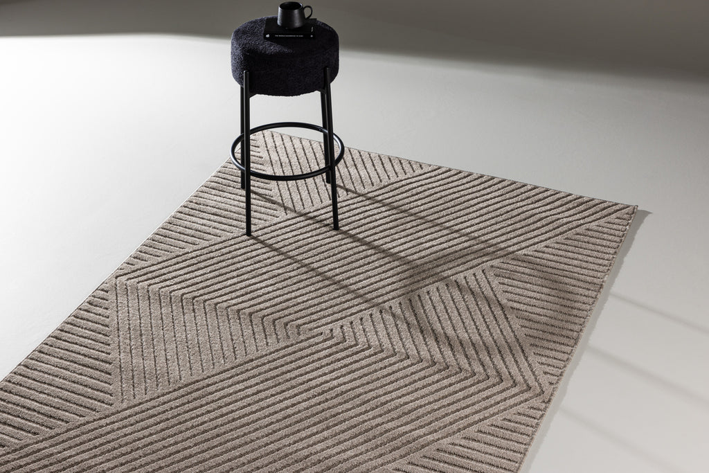 Aron Rektangulära Matta 340 x 240 Brun