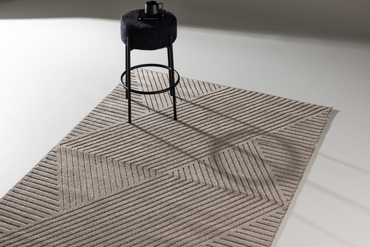 Aron Rektangulära Matta 340 x 240 Brun