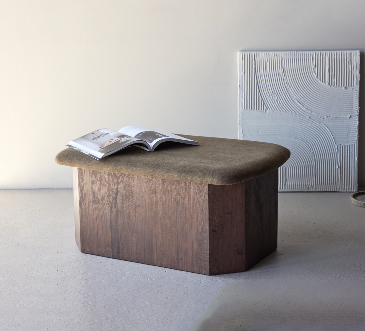 Todd Ottoman 59 x 42 x 88 Brun