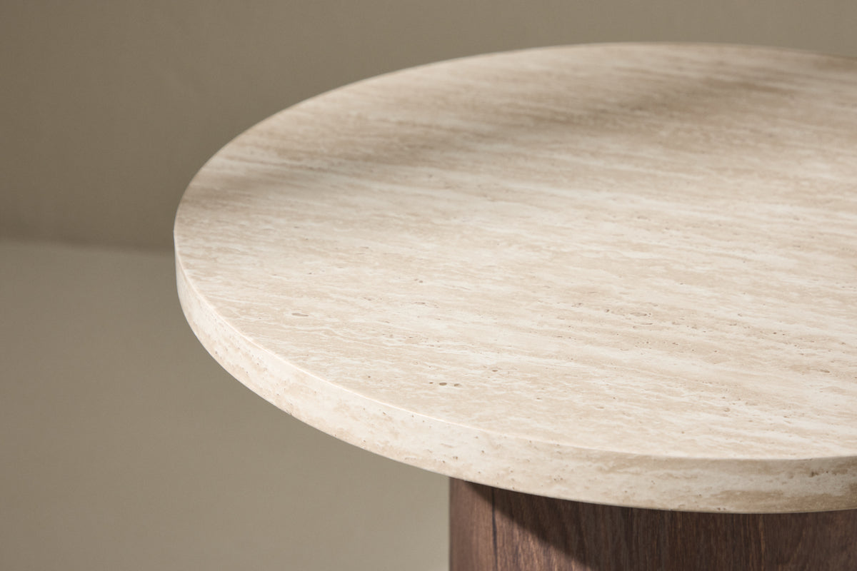 Megg Sidobord ⌀50 Beige