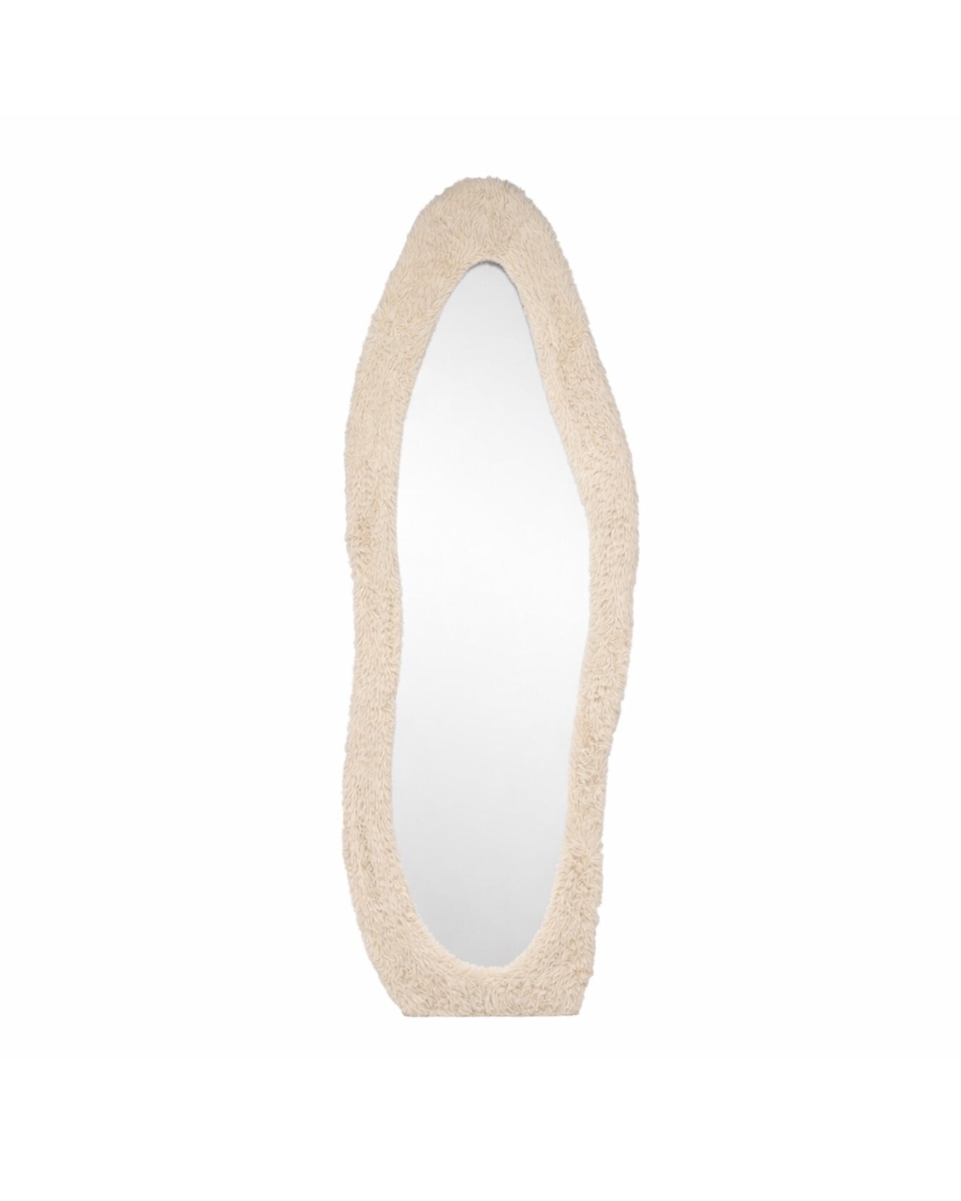 Mirza Helkroppsspegel i Beige Fuskpäls – 193 cm