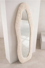 Mirza Helkroppsspegel i Beige Fuskpäls – 193 cm