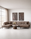 Lido U-Soffa Open End – Brun (Högerdivan)