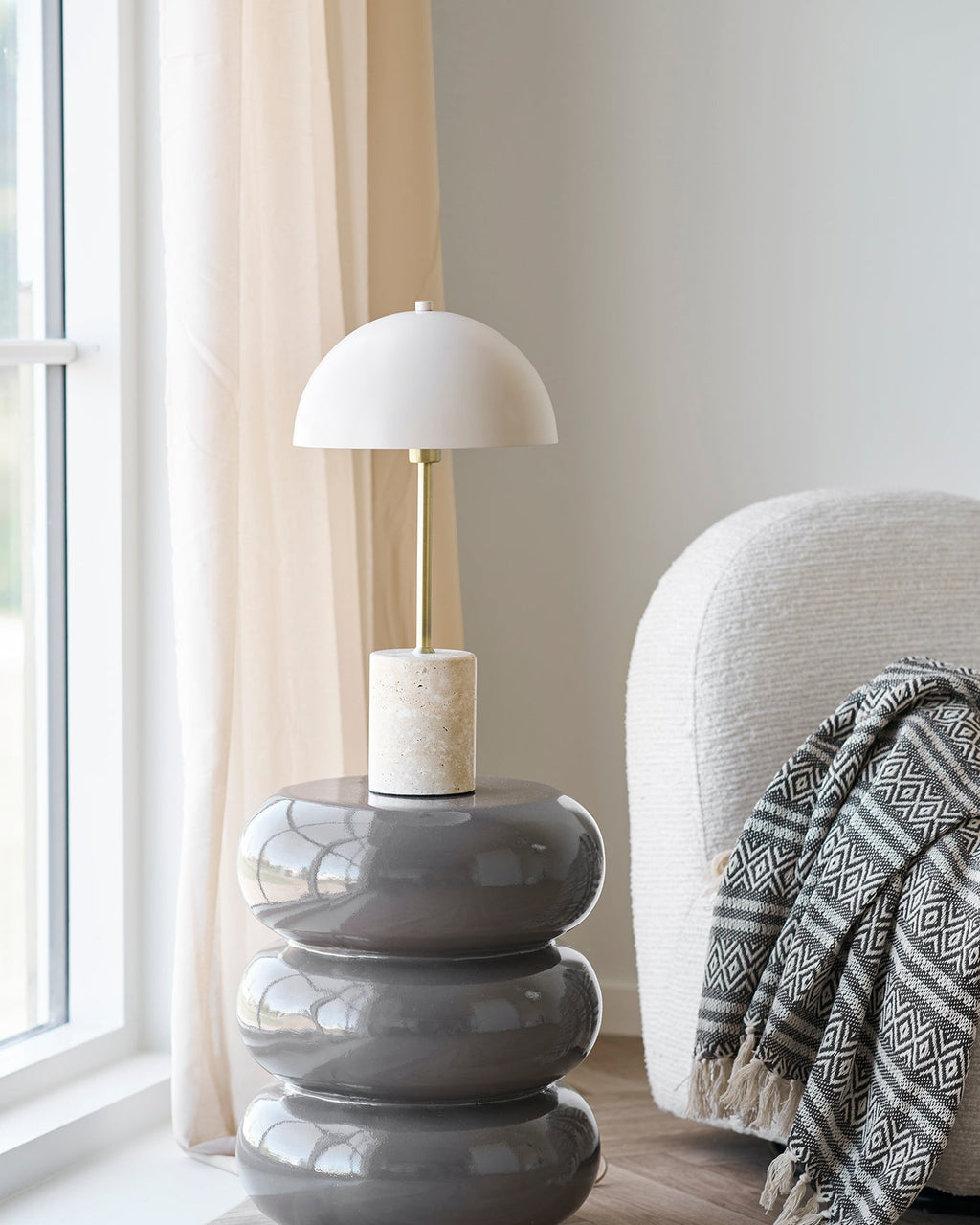 Sheffield Bordslampa – Marmor & Metall