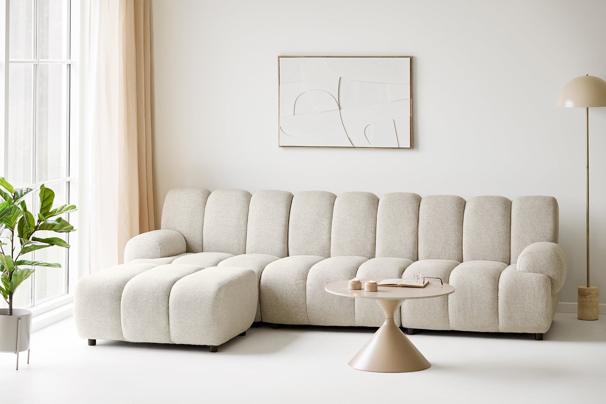 Sheffield Golvlampa – Beige