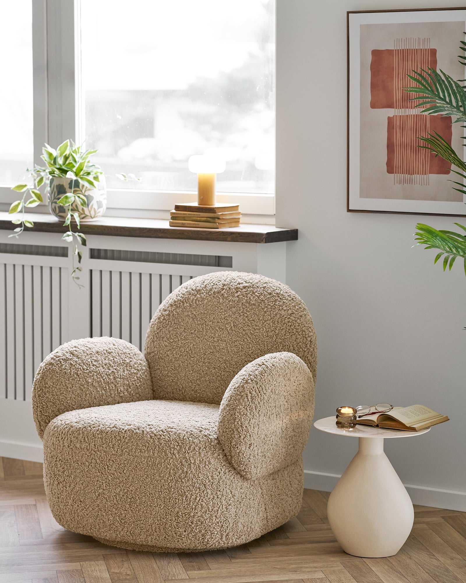 Stafford Bordslampa – Natur / Vit