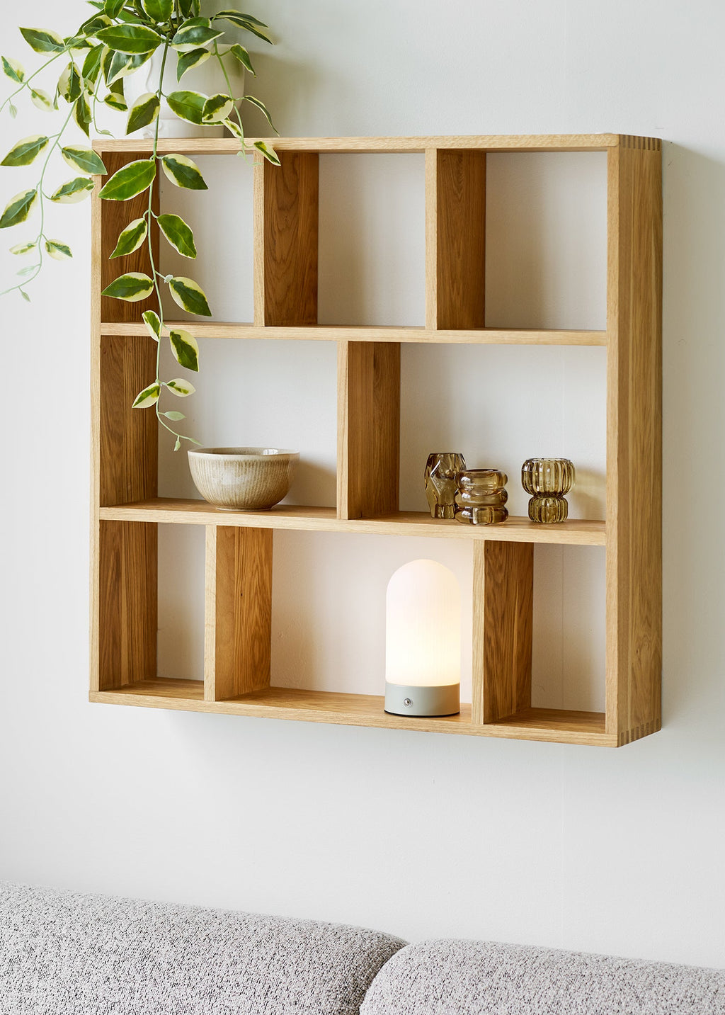 Ashford Bordslampa – Beige / Vit